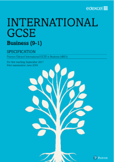 International GCSE Business specification